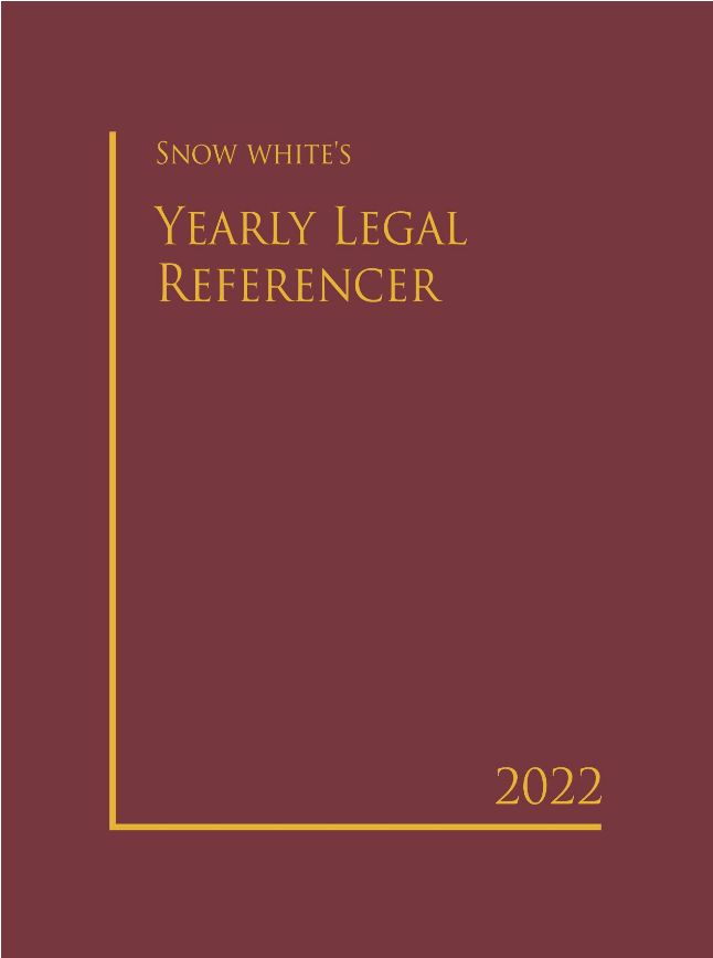  Buy SNOW WHITE YEARLY LEGAL REFERENCER 2022( SMALL)